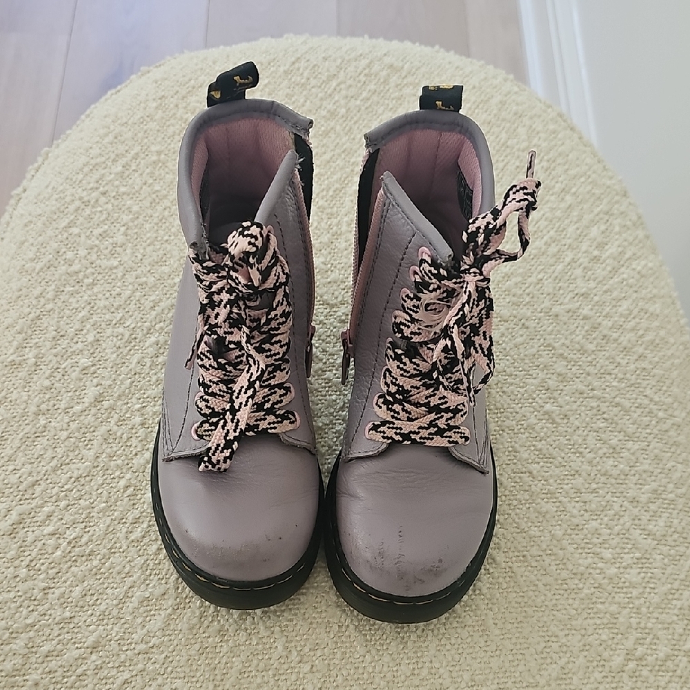 Girls Purple Dr Martens Lace Up Boots Size 11